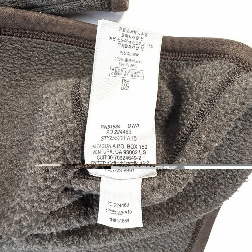 Patagonia Men's Brown Fleece Jacket Better Sweater 1/4 Zip, Size Medium